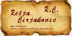 Relja Ćirjaković vizit kartica
